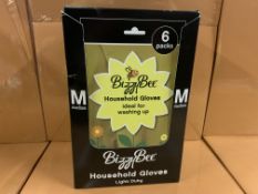 12 X BRAND NEW PACKS OF 6 BIZZYBEE HOUSEHOLD GLOVES