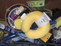 32 PIECE MIXED LOT INCLUDING WINTER KITS, WIPER BLADES, TRAVEL PILLOWS, CAR BOOT LINERS, ETC