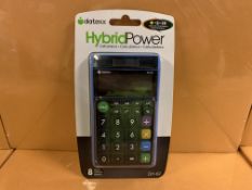 70 X BRAND NEW DATEXX HYBRID POWER CALCULATORS IN VARIOUS COLOURS