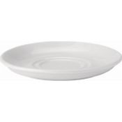 8 X BRAND NEW PACKS OF 24 UTOPIA PURE WHITE DOUBLE WELL SAUCERS 150MM RRP £30 PER PACK