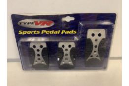 40 x NEW SETS OF TYPE VR CHROME & BLACK PEDALS (816/5)