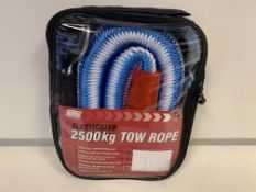 12 x NEW MAYPOLE ELASTICATED 2500KG HEAVY DUTY TOW ROPES