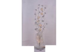 BRAND NEW BOXED HIGH END SILVER COLOURED FLOOR LAMP RRP £249 6301-10 (219/5)