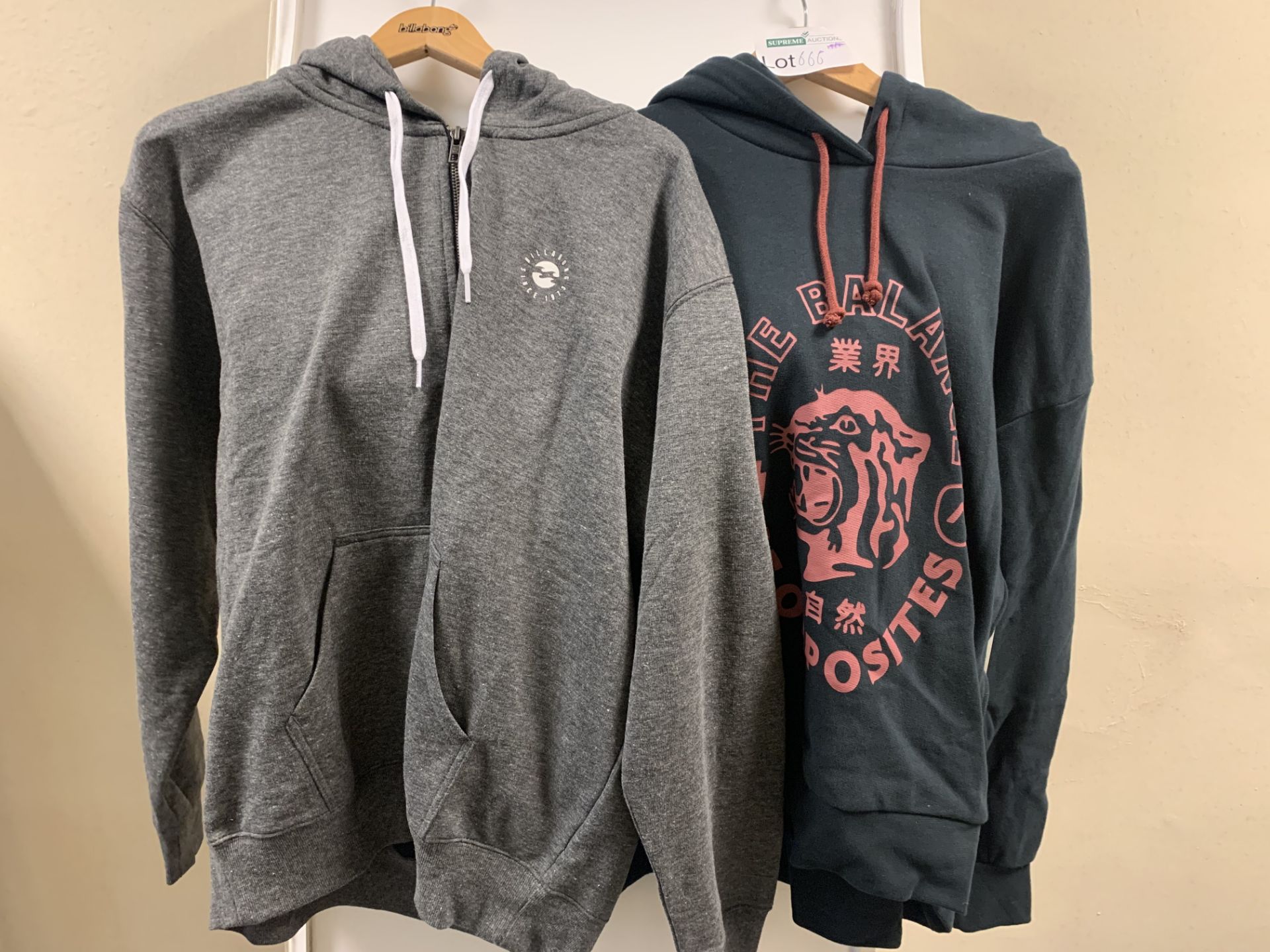 6 X VARIOUS BRAND NEW RVCA AND BILLABONG HOODED TOPS RRP £55 EACH