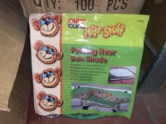 100 X BRAND NEW KIDS STUFF FOLDING REAR SUNSHADES