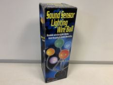 36 x NEW SOUND SENSOR LIGHTING WIRE BALL LIGHT. BENDABLE WIRE FOR STYLISH DISPLAY. GREAT FOR PARTIES