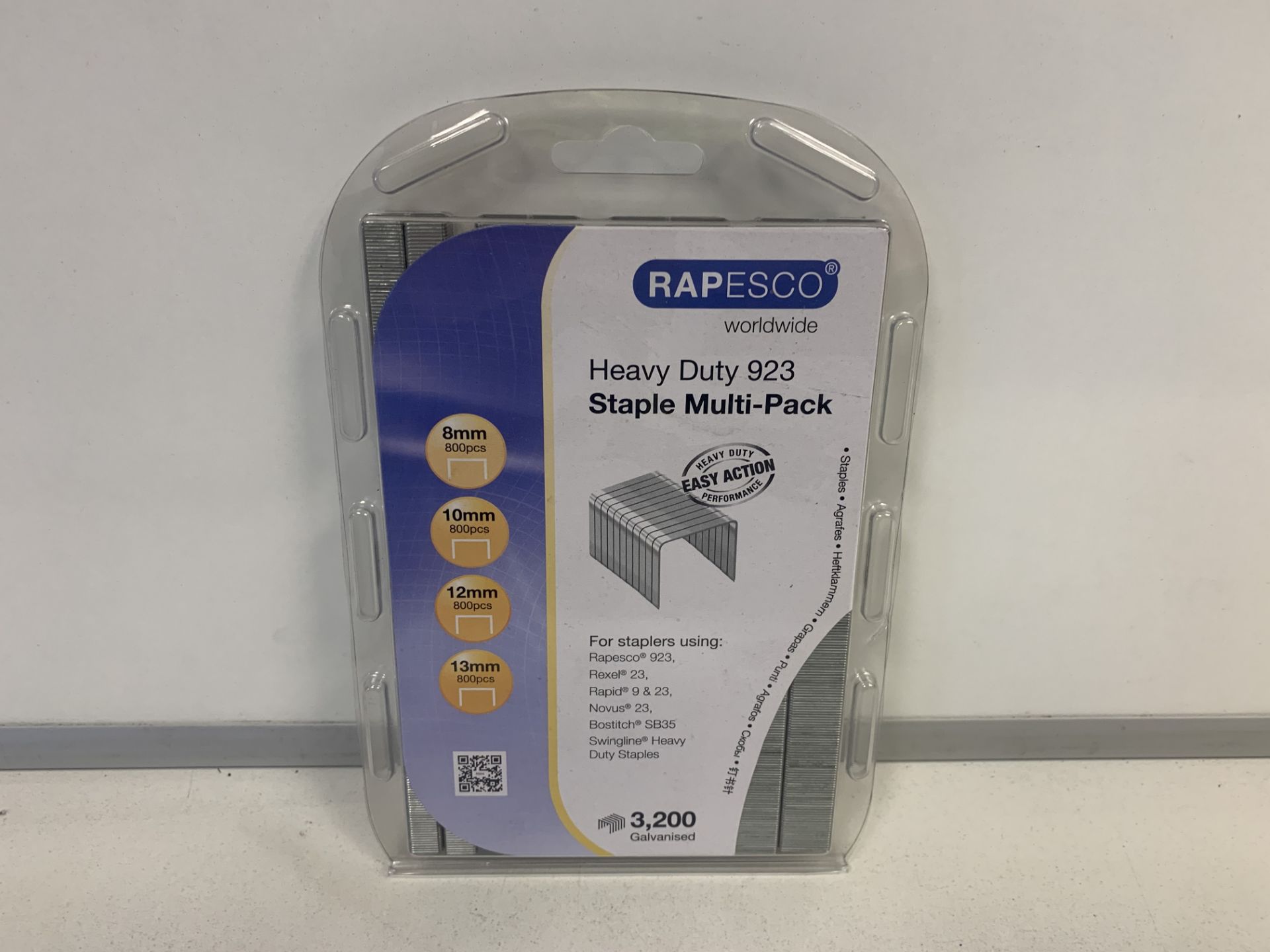 24 X BRAND NEW RAPESCO HEAVY DUTY 923 STAPLE MULTI PACKS OF 3200