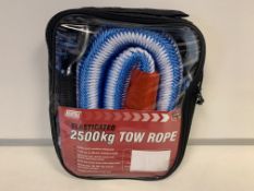 12 x NEW MAYPOLE ELASTICATED 2500KG HEAVY DUTY TOW ROPES