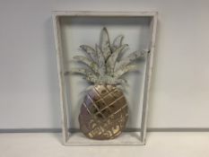 24 X BRAND NEW ARTHOUSE FRAMED PINEAPPLE 40 X 26 X3.2CM IN 4 BOXES