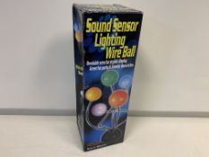 36 x NEW SOUND SENSOR LIGHTING WIRE BALL LIGHT. BENDABLE WIRE FOR STYLISH DISPLAY. GREAT FOR PARTIES