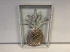 18 X BRAND NEW ARTHOUSE FRAMED PINEAPPLE 40 X 26 X3.2CM IN 3 BOXES