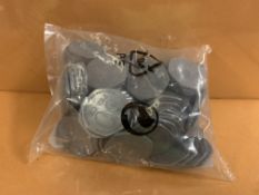 APPROX 100 PACKS OF 100 TOY 50P COINS