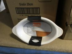 6 X BERNDES 20CM GRATIN DISH IN 1 BOX