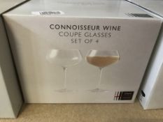 2 X SETS OF 4 JOHN LEWIS CONNOISSEUR WINE COUPE GLASSES