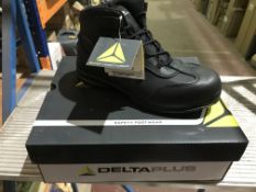 3 X PAIRS OF DELTA PLUS COMPOSITE STEEL TOE CAPPED WORD BOOTS SIZE 8