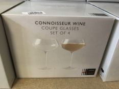 2 X SETS OF 4 JOHN LEWIS CONNOISSEUR WINE COUPE GLASSES