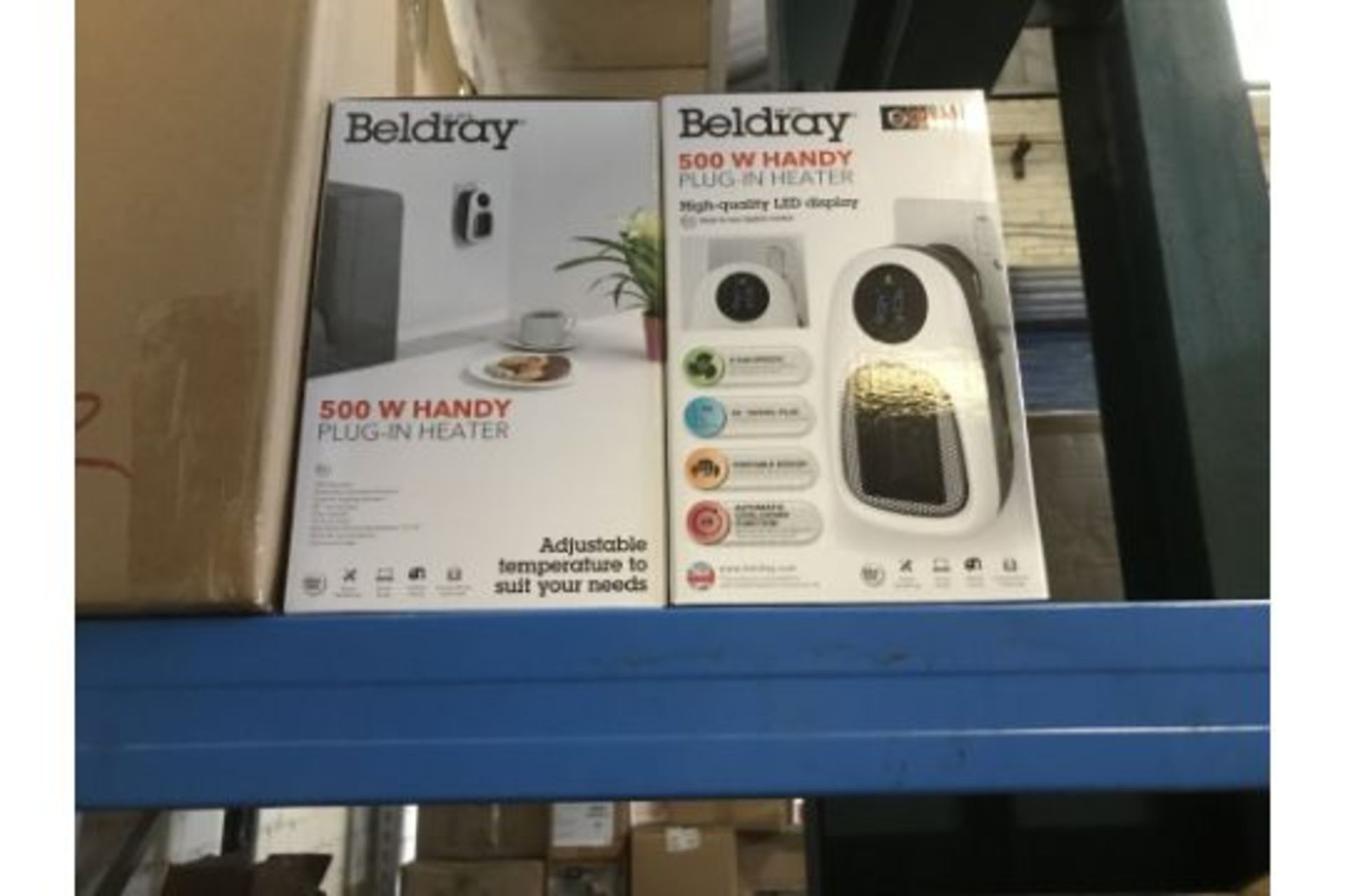 2 X BELDRAY 500 WATT HANDY PLUG IN HEATERS