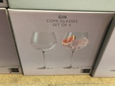 2 X SETS OF 4 GIN COPA GLASSES