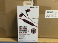 3 X INTEMPO STYLISH DESIGN WIRELESS SOUND BLUETOOTH EARPHONES