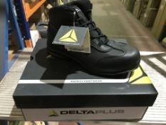 3 X PAIRS OF DELTA PLUS COMPOSITE STEEL TOE CAPPED WORD BOOTS SIZE 8