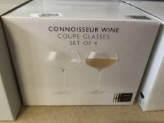 2 X SETS OF 4 JOHN LEWIS CONNOISSEUR WINE COUPE GLASSES