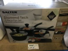 SALTER DIAMOND TECH 3 PIECE PAN SET