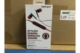 3 X INTEMPO STYLISH DESIGN WIRELESS SOUND BLUETOOTH EARPHONES