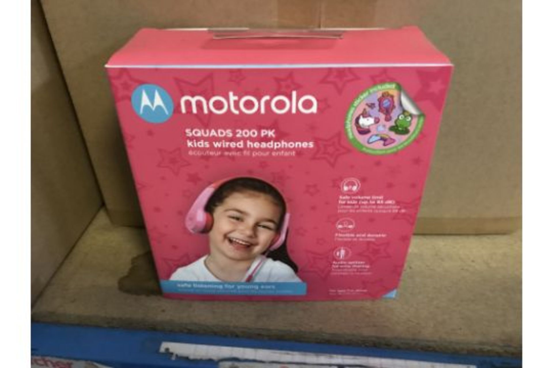 3 X MOTOROLA SQUADS 200 PK CHILDRENS WIRED HEADPHONES