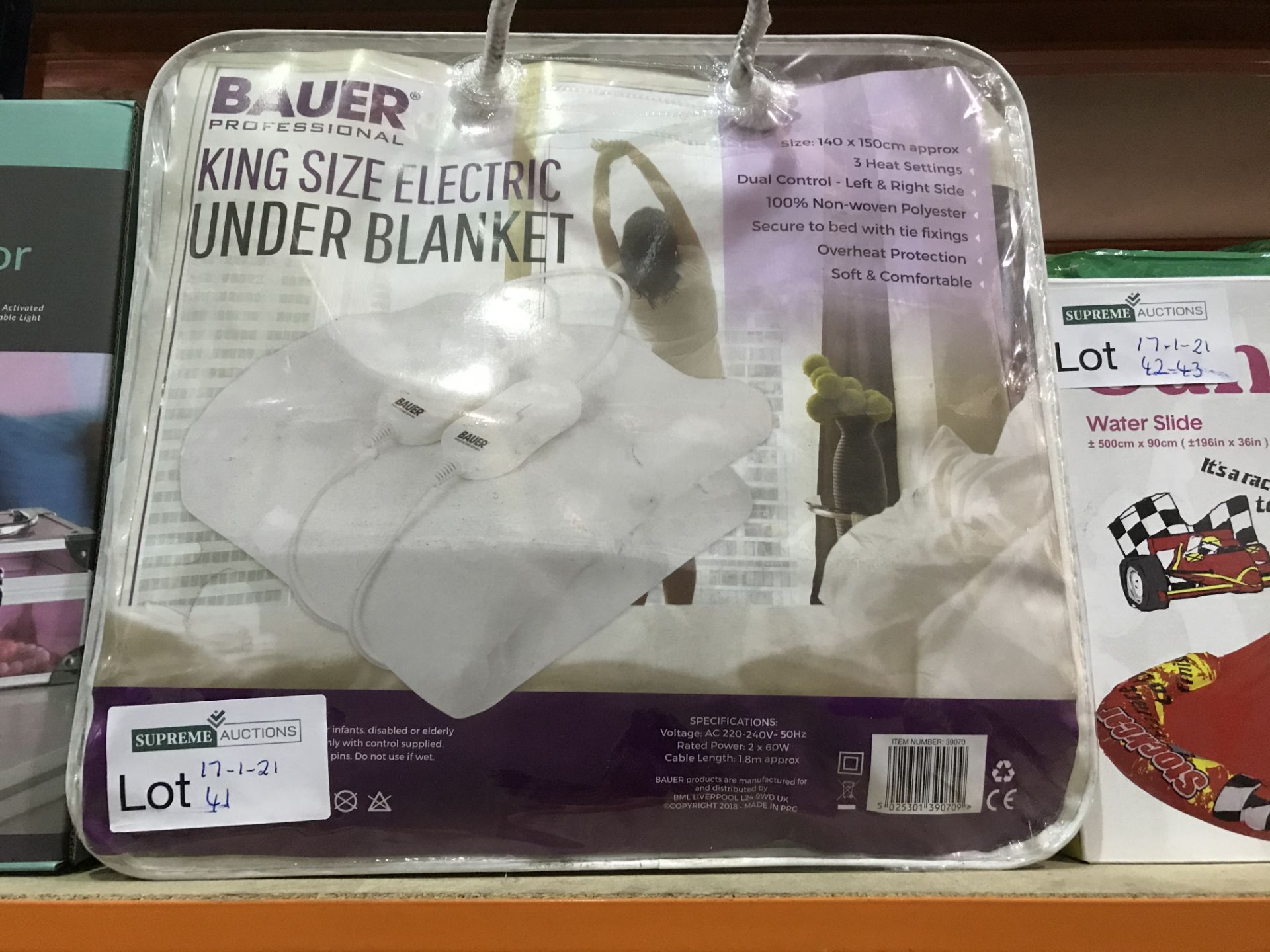 BAUER PROFESSIONAL KING SIZE ELECTRIC UNDER BLANKET