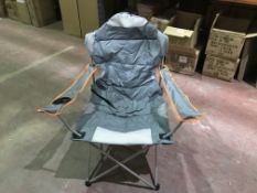 2 X MILESTONE CAMPING DELUXE FOLDING CAMPING CHAIRS