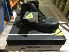 3 X PAIRS OF DELTA PLUS COMPOSITE STEEL TOE CAPPED WORD BOOTS SIZE 8