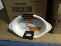 6 X BERNDES 20CM GRATIN DISH IN 1 BOX