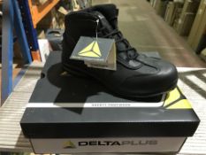 2 X PAIRS OF DELTA PLUS COMPOSITE STEEL TOE CAPPED WORD BOOTS SIZE 8