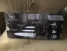 2 X VITA INFINITY CHEFS 3 PIECE KNIFE SETS