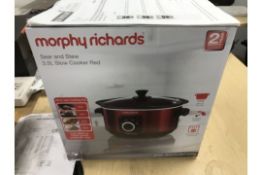 MORPHY RICHARDS SEAR AND STEW 3.5L SLOW COOKER