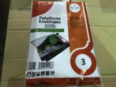 40 X PACKS OF 3 POST SAFE POLYTHENE ENVELOPES SIZE 460MM X 430MM IN 2 BOXES