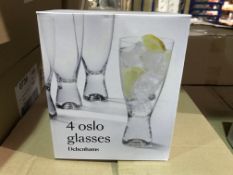 3 X SETS OF 4 OSLO GLASSES 350ML