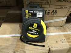 12 X TOOL TECH 10M TAPE MEASURES