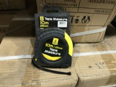 12 X TOOL TECH 10M TAPE MEASURES