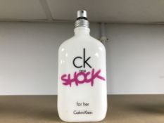 100ML BOTTLE OF CK ONE SHOCK FOR HER ( 100 - 70 % FULL )