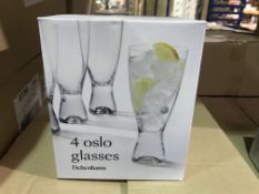 3 X SETS OF 4 OSLO GLASSES 350ML