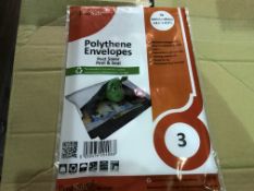 40 X PACKS OF 3 POST SAFE POLYTHENE ENVELOPES SIZE 460MM X 430MM IN 2 BOXES