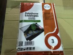 40 X PACKS OF 3 POST SAFE POLYTHENE ENVELOPES SIZE 460MM X 430MM IN 2 BOXES