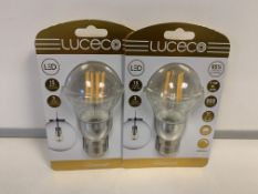 40 x NEW SEALED LUCECO LED LIGHTBULBS. 7.5W=60W. 800 LIMEN. B22 BAYONET CAP FITTING