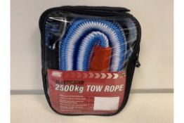 12 x NEW MAYPOLE ELASTICATED 2500KG HEAVY DUTY TOW ROPES