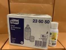 84 X BRAND NEW BOXED TORK 75ML CITRUS AIR FRESHENERS SPRAYS IN 7 BOXES