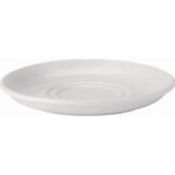 8 X BRAND NEW PACKS OF 24 UTOPIA PURE WHITE DOUBLE WELL SAUCERS 150MM RRP £30 PER PACK (583/19)