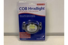 40 x NEW FALCON COB HEADLIGHT - 3 WATT & 200 LUMENS. IDEAL FOR CYCLING, CAMPING, BACKPACKING,