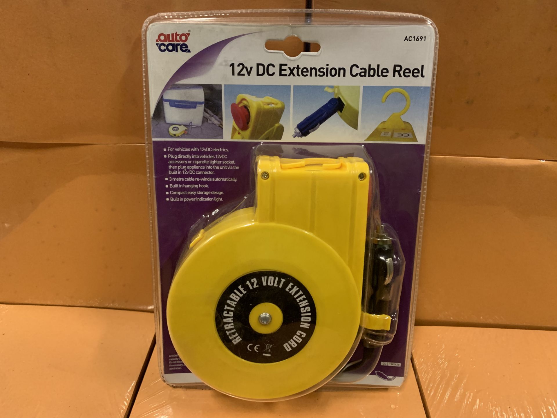 12 X BRAND NEW AUTOCARE 12V DC EXTENSION CABLE REELS