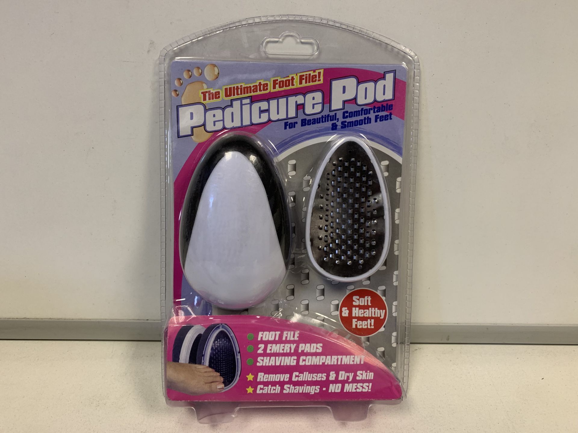 72 x NEW PEDICURE POD - THE ULTIMATE FOOT FILE FOR SOFT & HEALTHY FEET. (748/19)